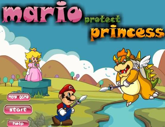 play mario protect princess flash game